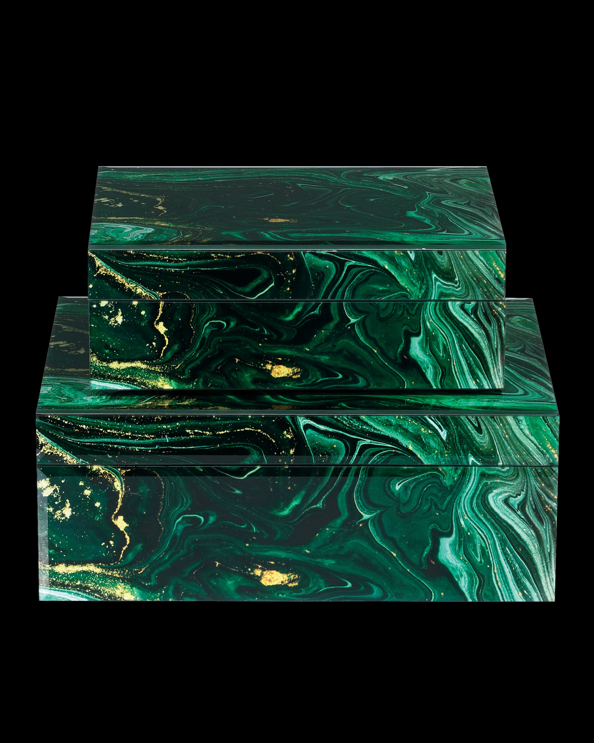 Currey & Company Interstellar Green Box Set Of 2