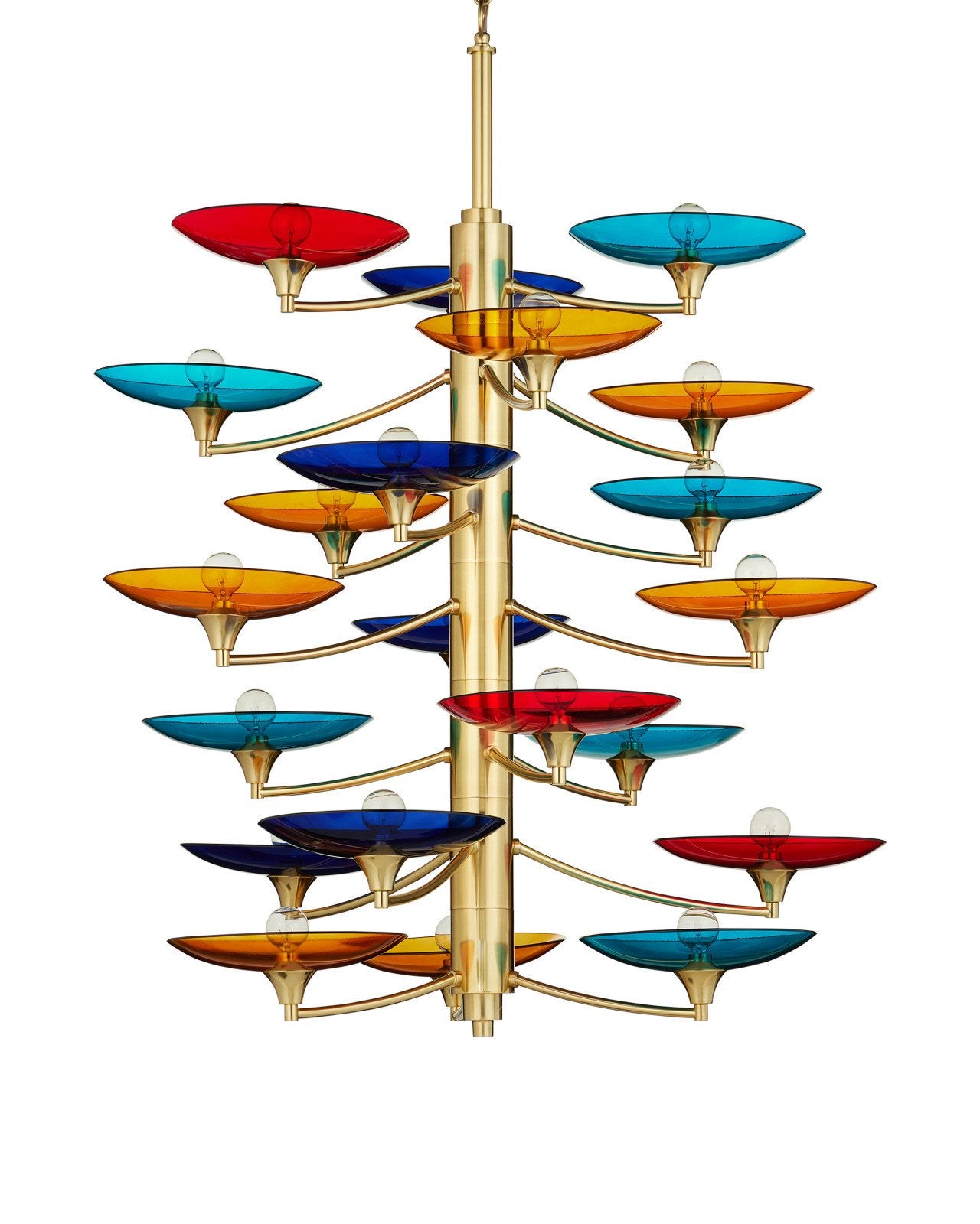 Currey & Company Veneto Large 39" Polished Brass 21 Light Chandelier