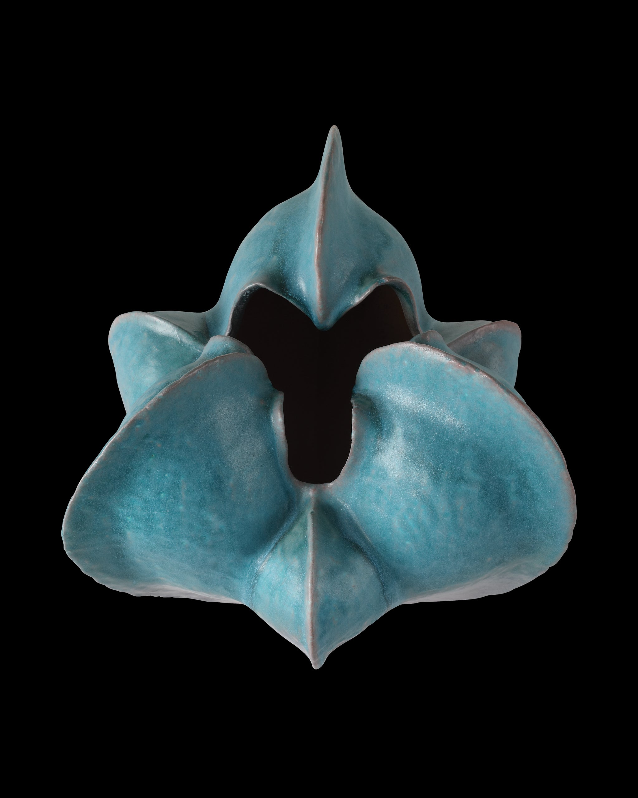 Currey & Company Free Form Blue Vase