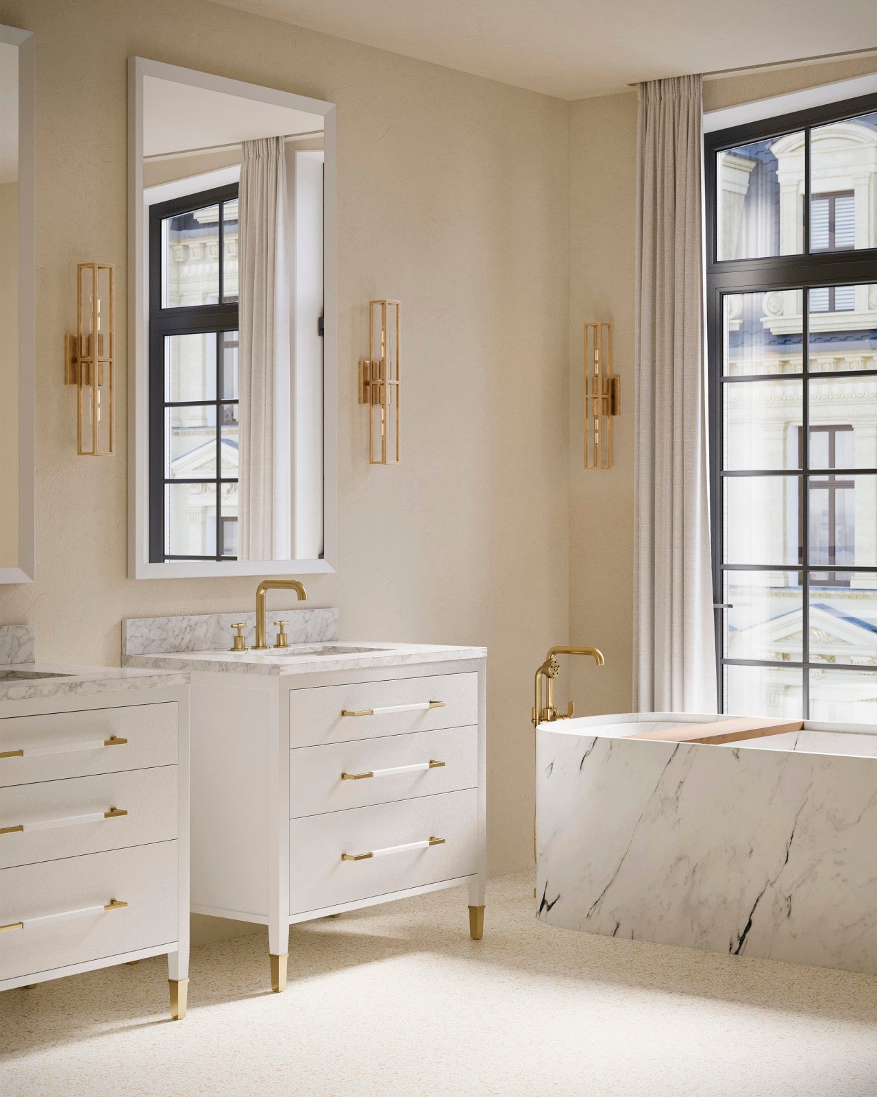 Currey and Company Verona Linen Bathroom Vanity
