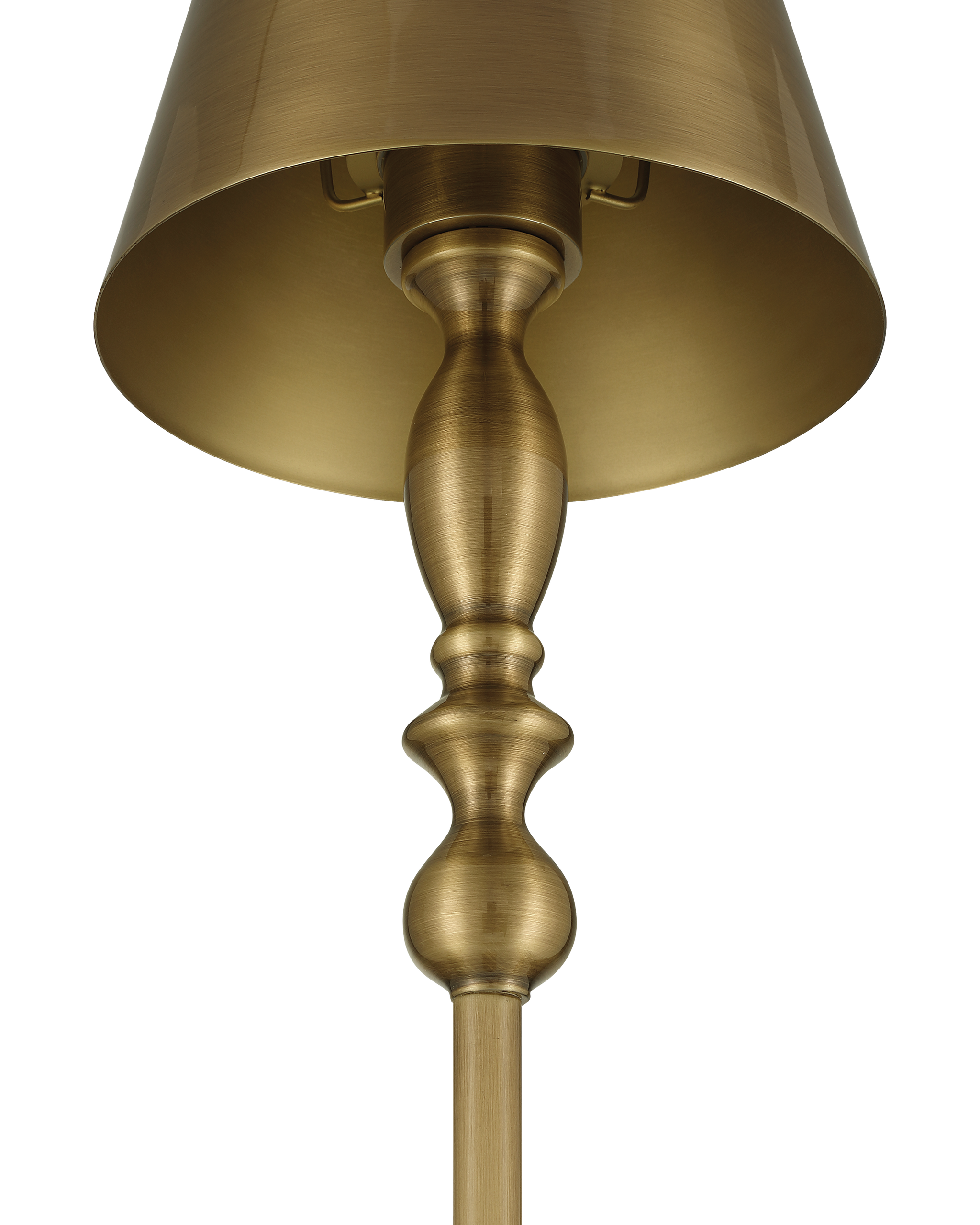 Currey & Company Viaggio Antique Brass Cordless Floor Lamp