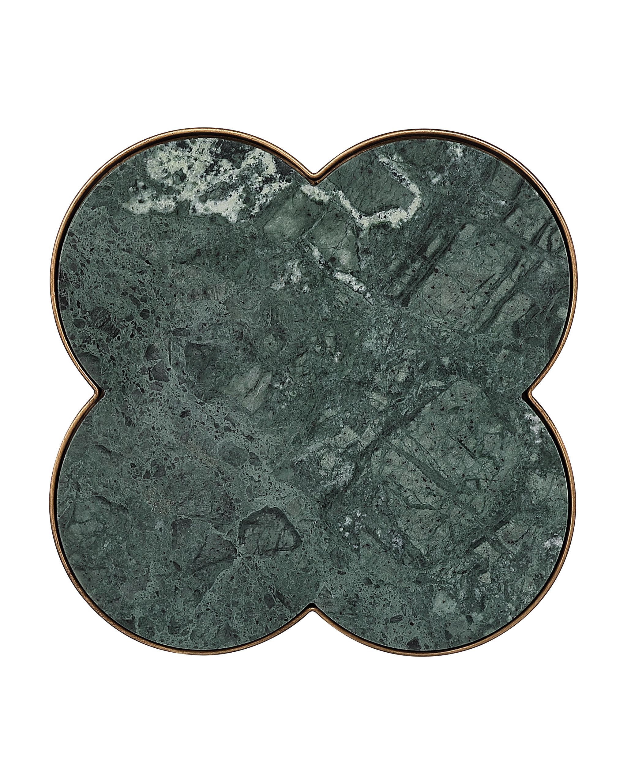 Currey & Company Quatrefoil Green Accent Table