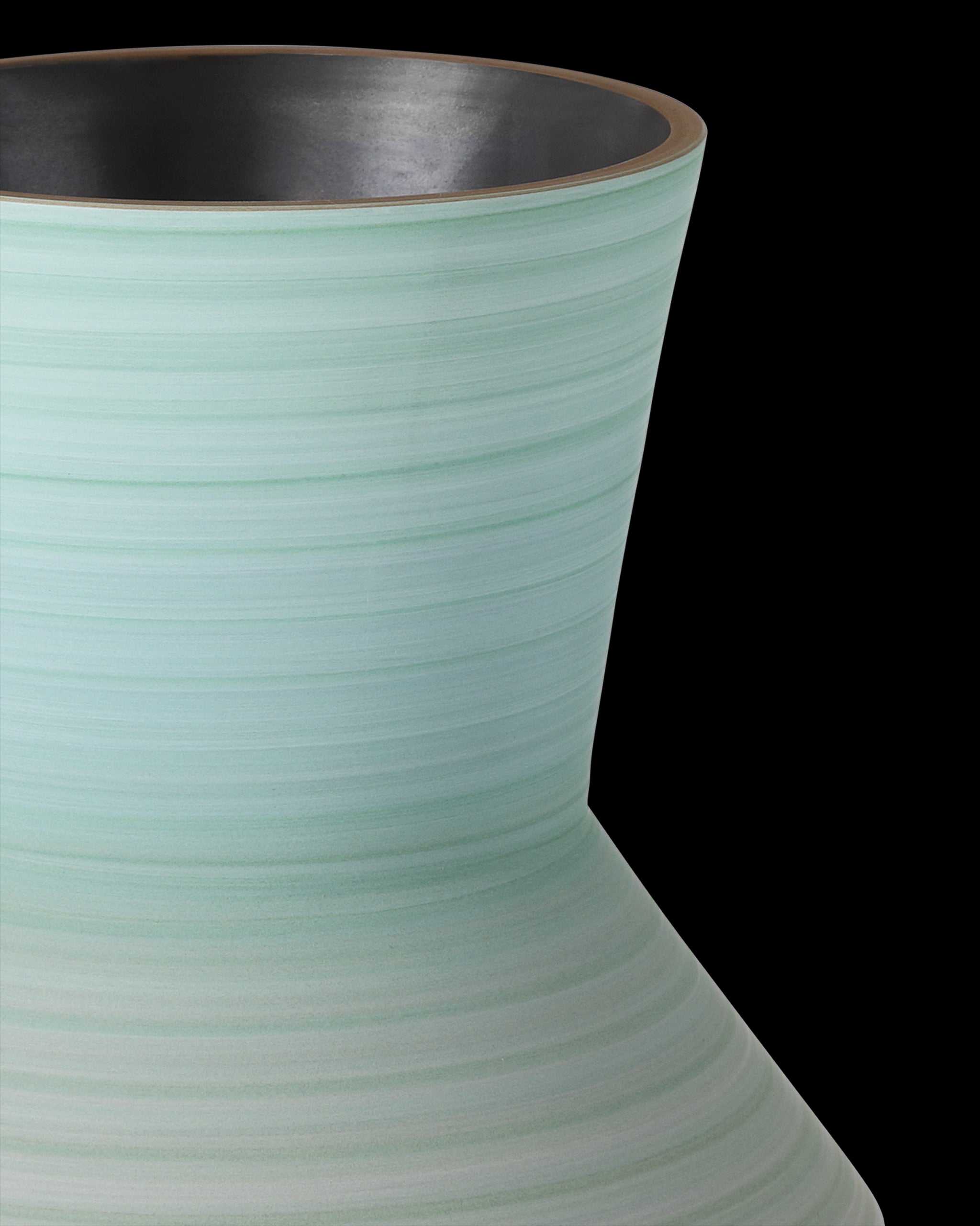 Currey & Company Happy 80's Brown & Pale Blue Vase Set Of 2