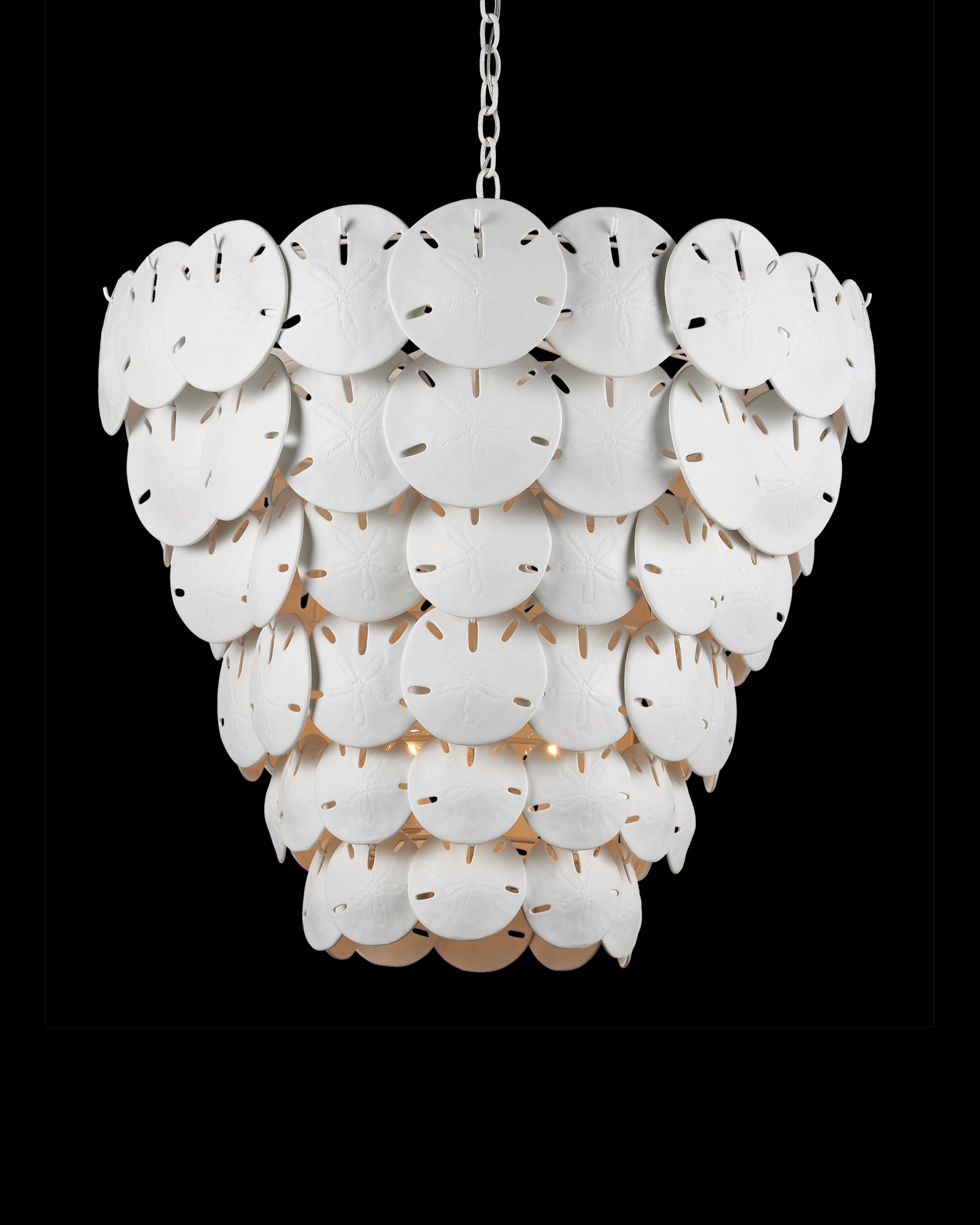 Currey & Company Tulum Extra Large White Chandelier