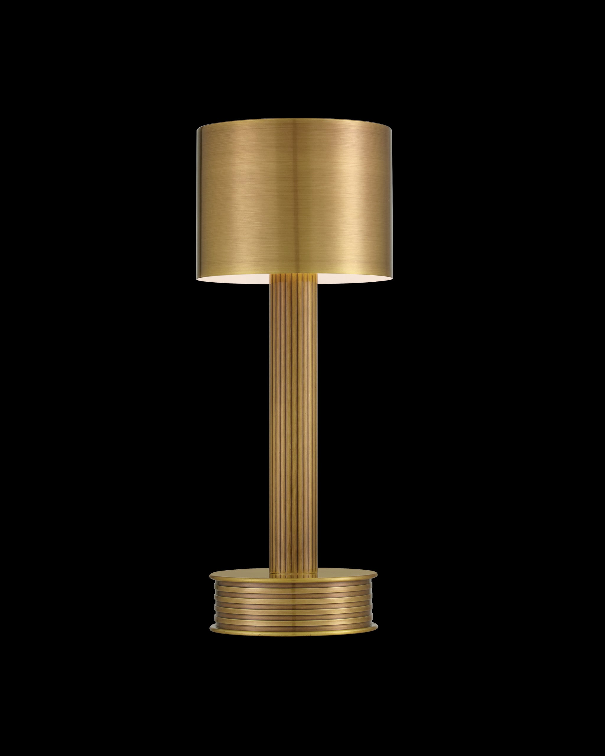 Currey & Company Traverse Brass Cordless Table Lamp