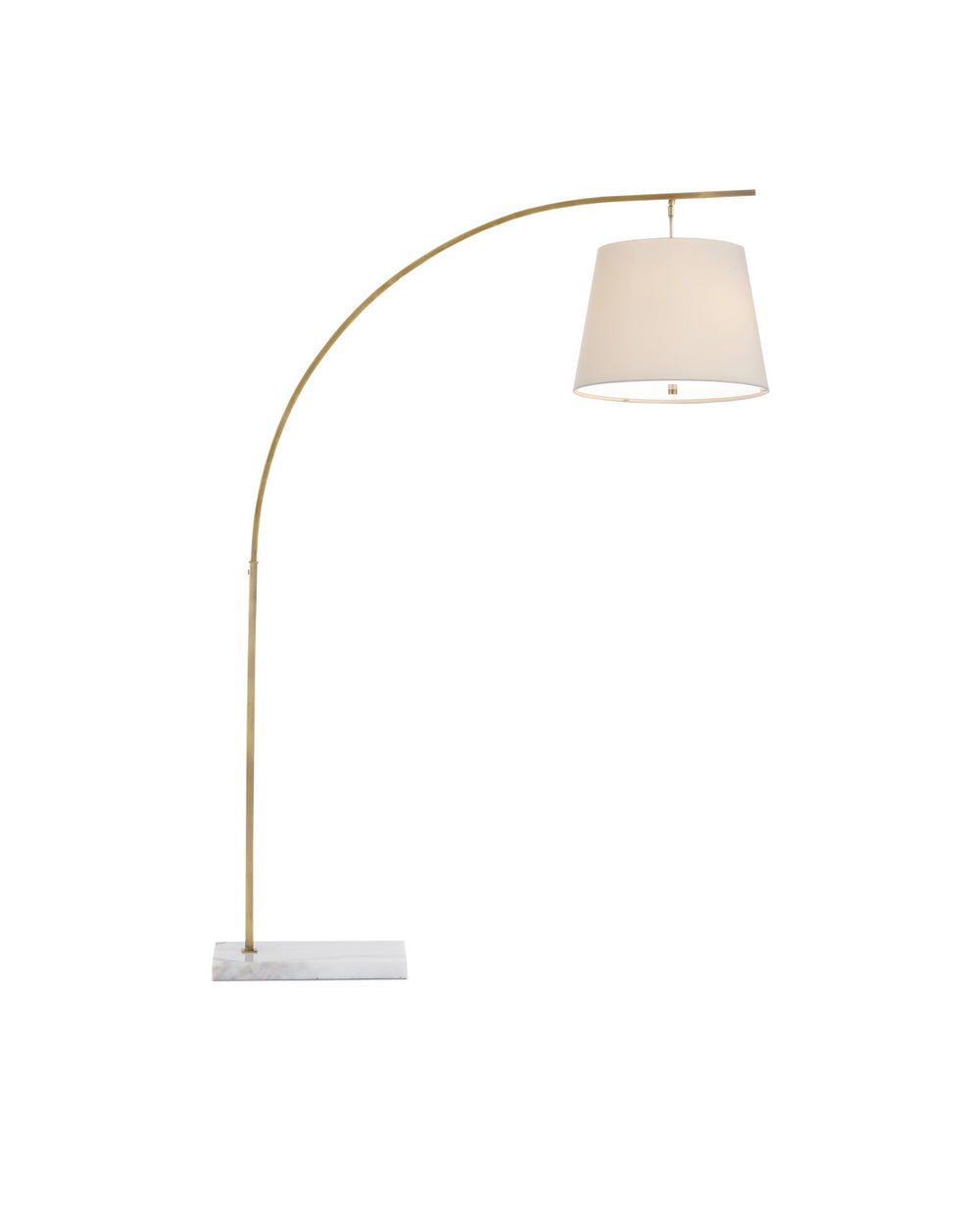 Currey & Company 70" Cloister Brass Arc Floor Lamp