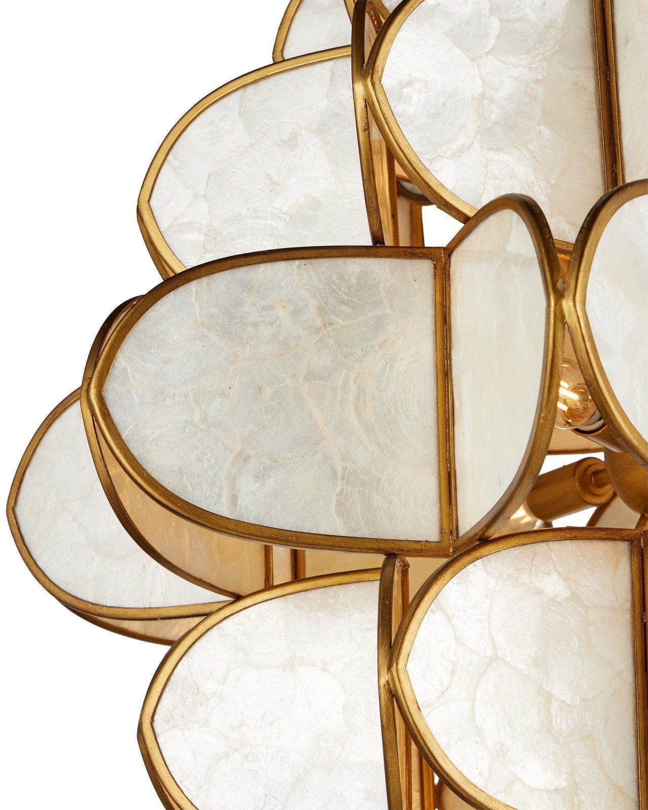 Currey & Company Galatea 30" Brass 9 Light Chandelier