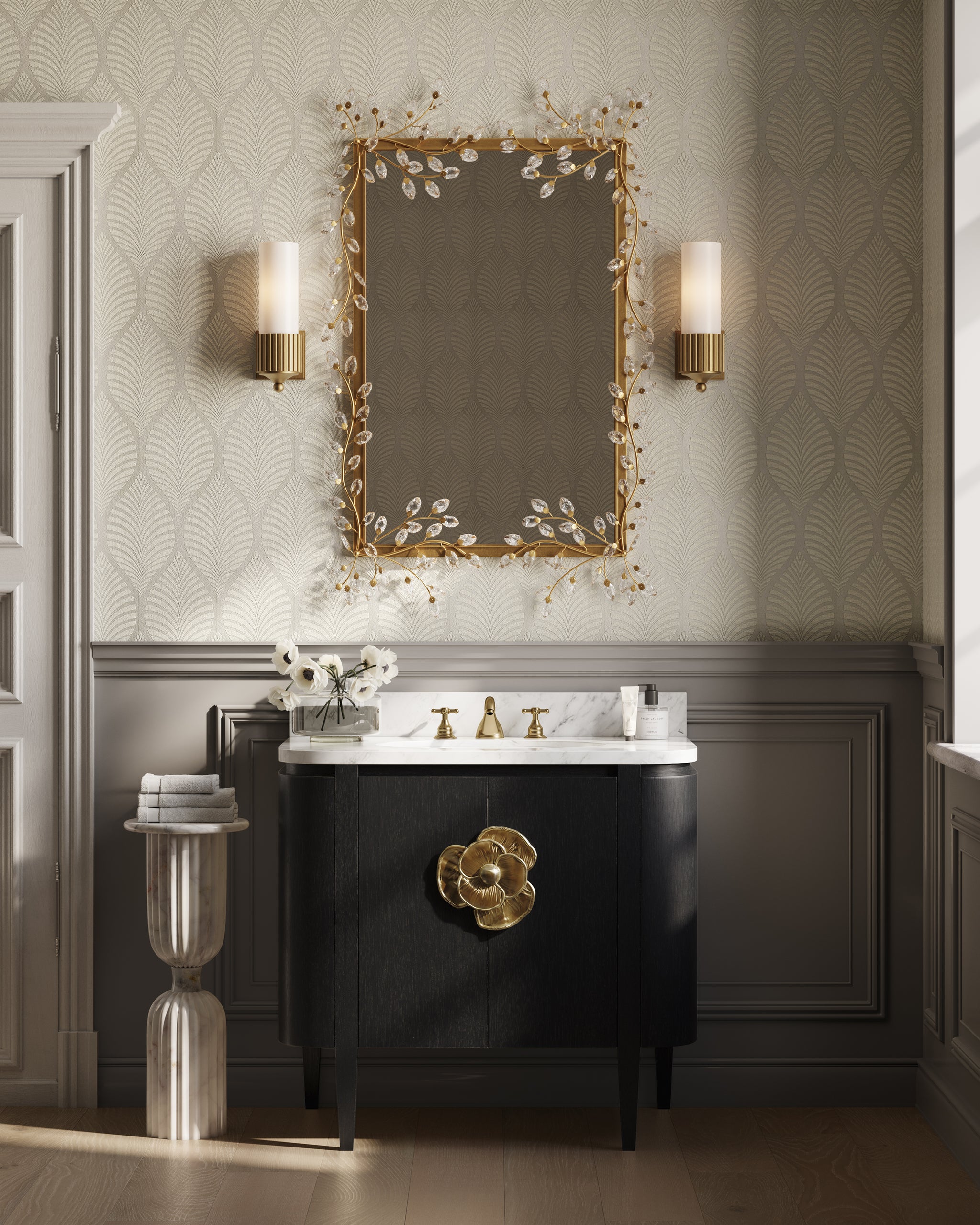 Currey & Company Briallen 36" Vanity With Oval Undermount Sink