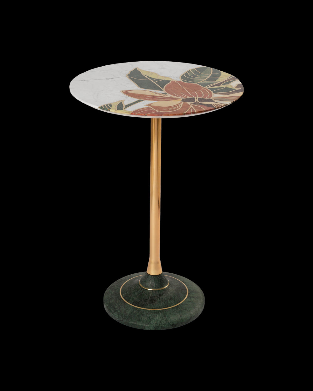 Currey & Company Roselle Stone Inlay Accent Table