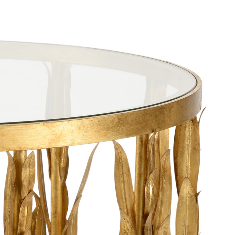 Chelsea House Claire Bell Laurel Entry Table Gold