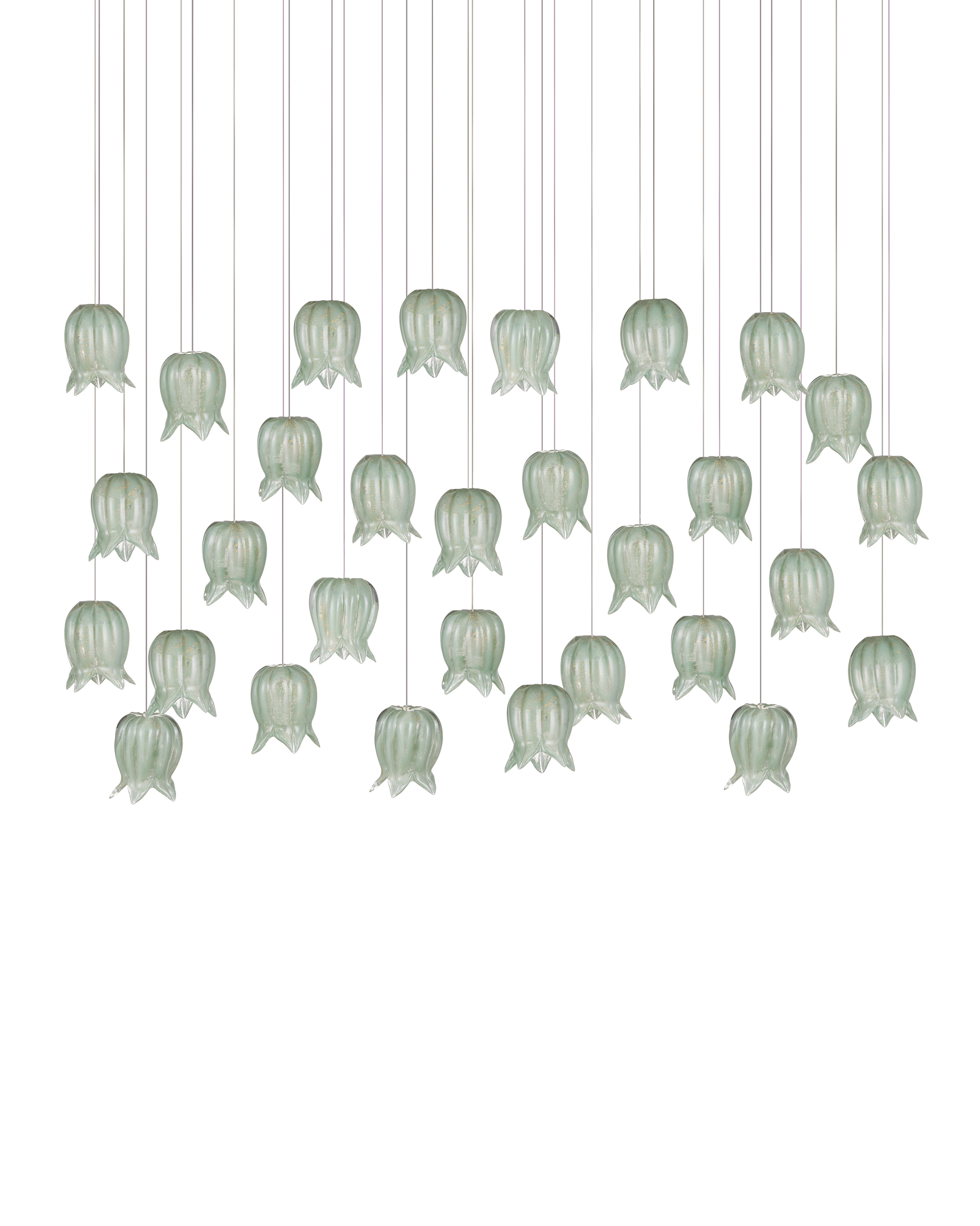 Currey And Company Polpo 30 Light Linear Multi Drop Pendant