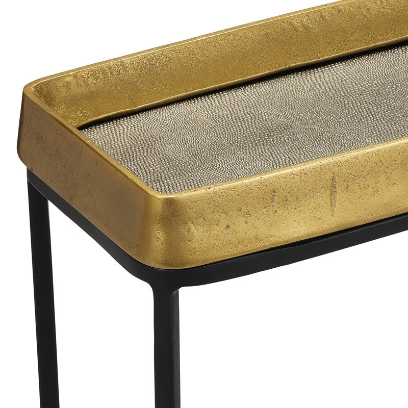 Currey And Company Tanay Brass Side Table
