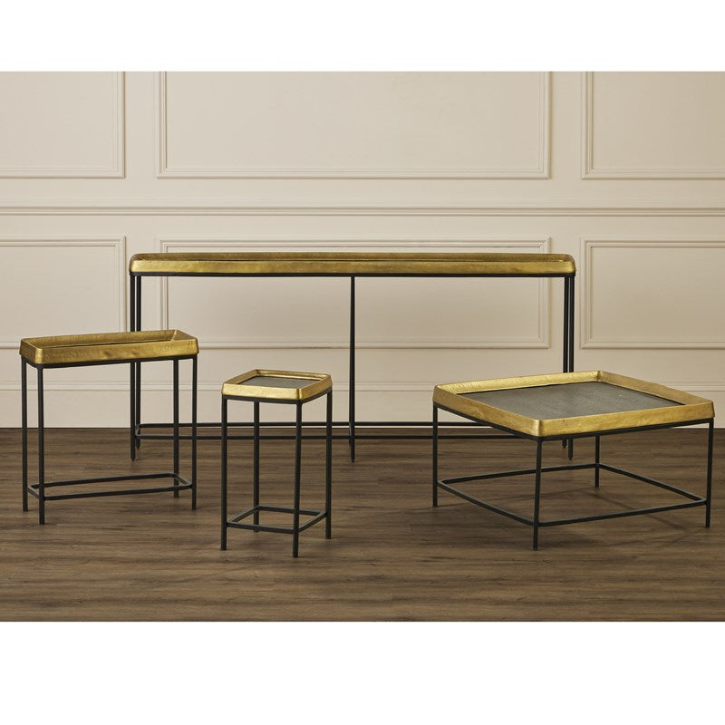 Currey And Company Tanay Brass Side Table