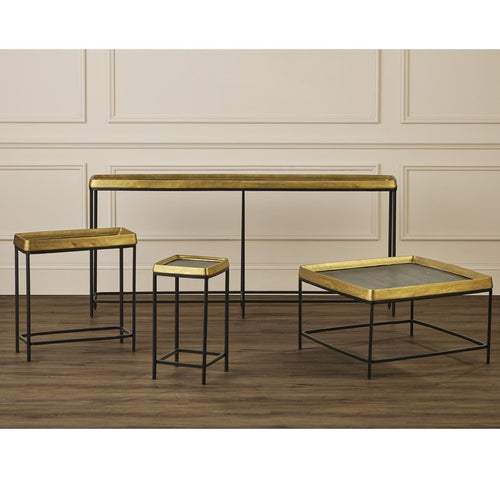 Currey And Company Tanay Brass Accent Table