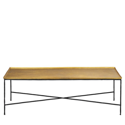 Currey And Company Boyles Brass Cocktail Table
