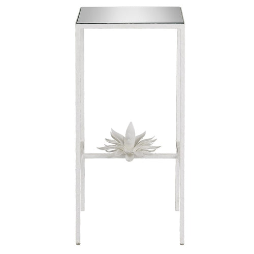 Currey And Company Sisalana White Accent Table