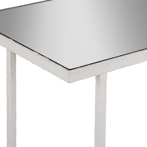 Currey And Company Sisalana White Console Table