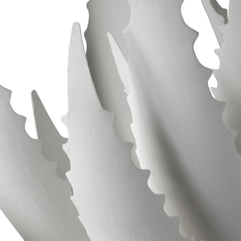 Currey And Company Agave White Console Table