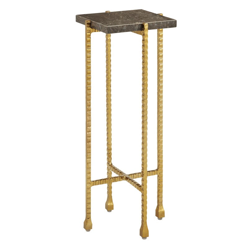 Currey And Company Flying Gold Marble Drinks Table