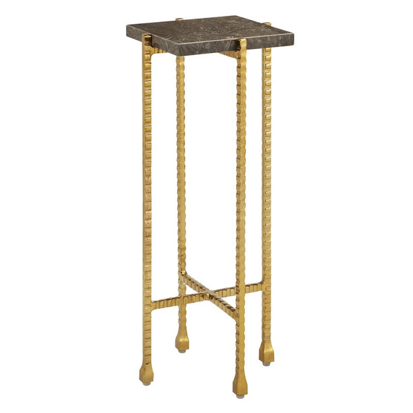 Currey And Company Flying Gold Marble Drinks Table