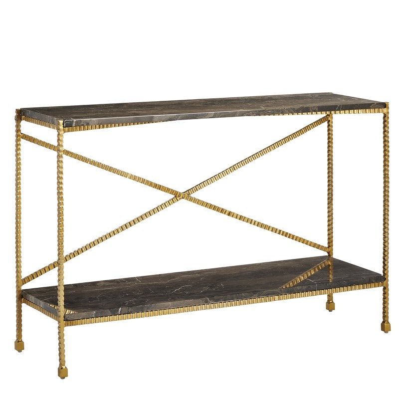 Currey And Company Flying Gold Console Table
