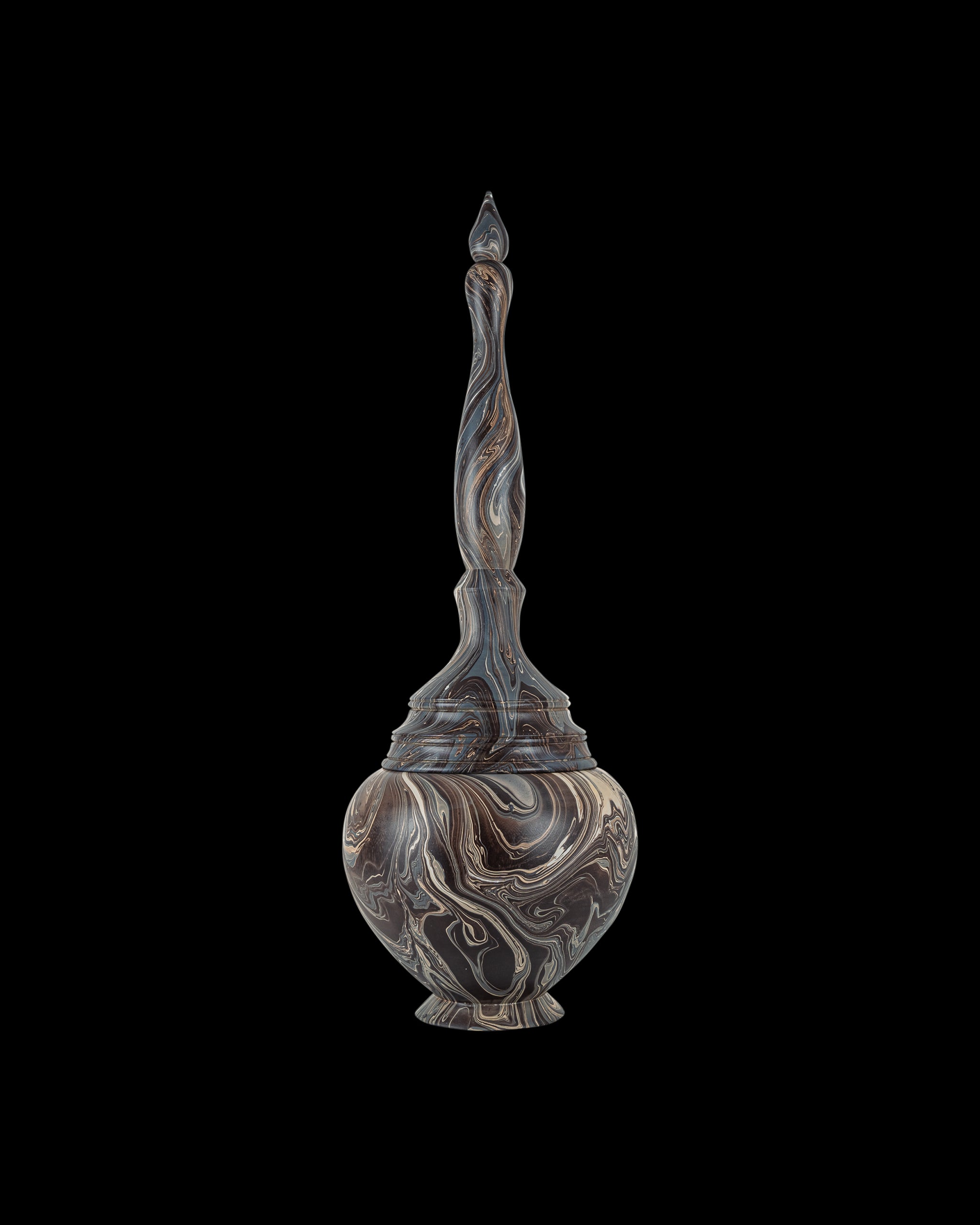 Currey & Company Marbleized Tall Turret Box