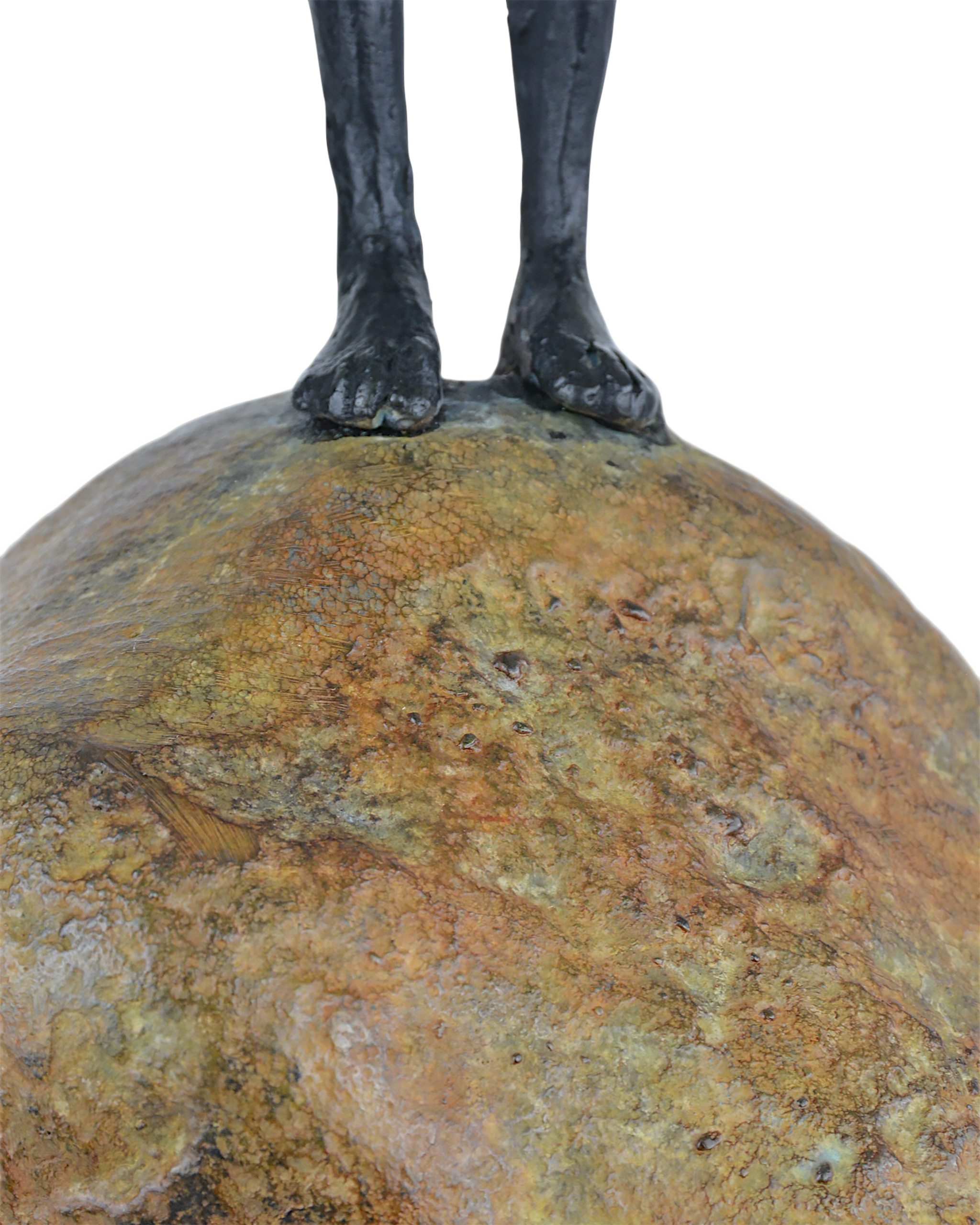 Currey & Company Man On Rock Medium Bronze