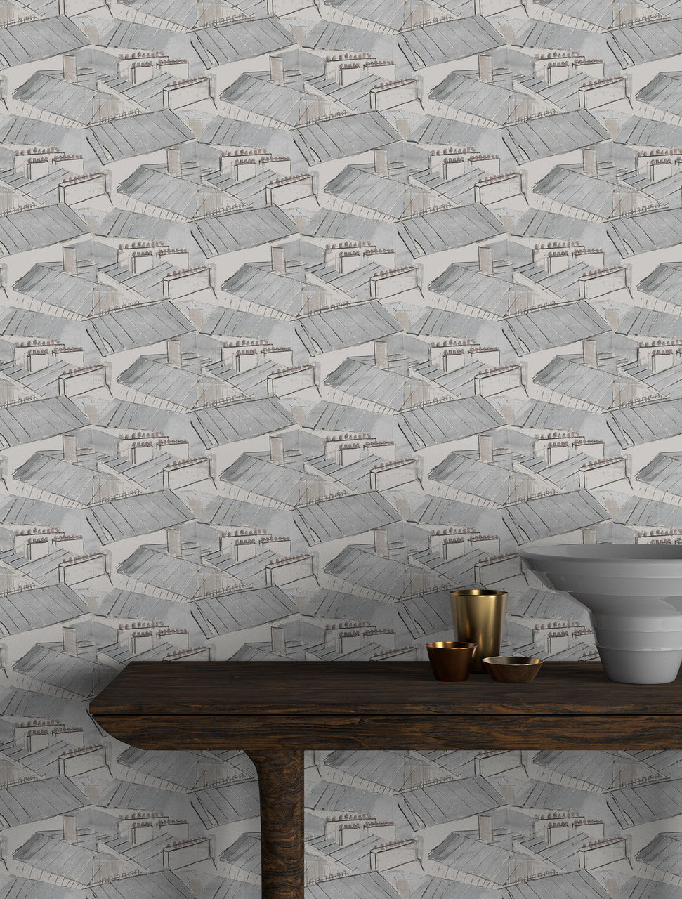 Paule Marrot Rooftops Wallpaper