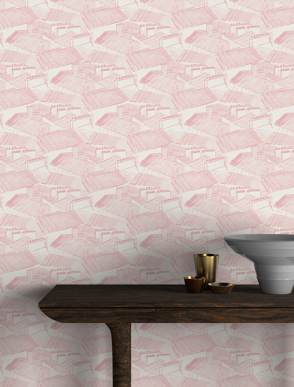 Paule Marrot Rooftops Wallpaper
