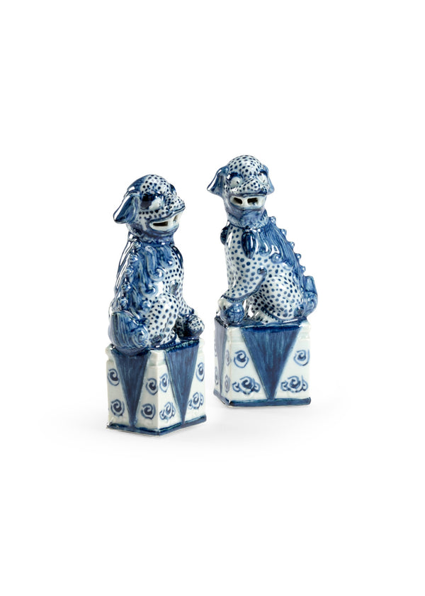 Chelsea House Blue And White Palace Dogs (Pr)