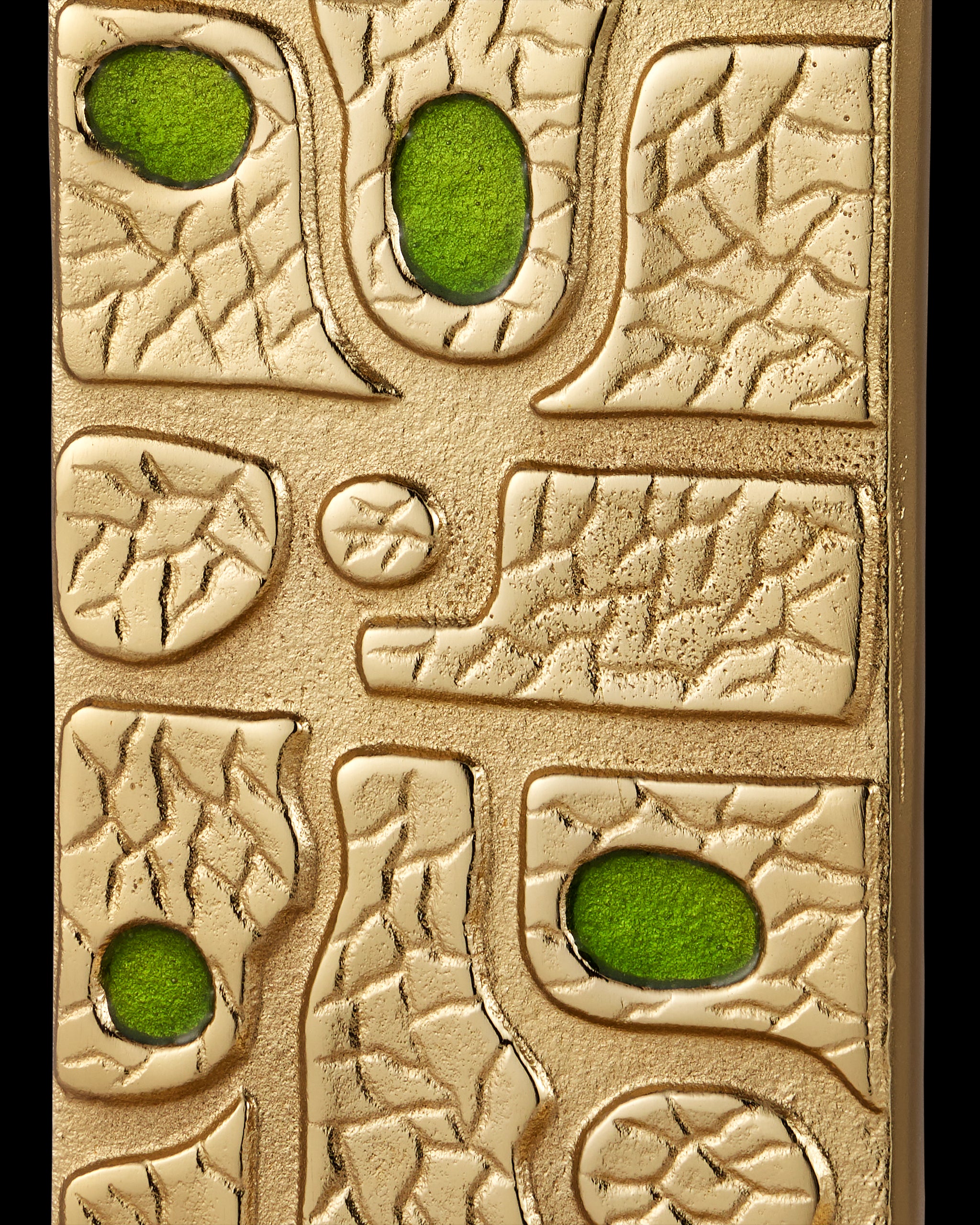 Currey & Company Beau Monde Gold & Green C Table