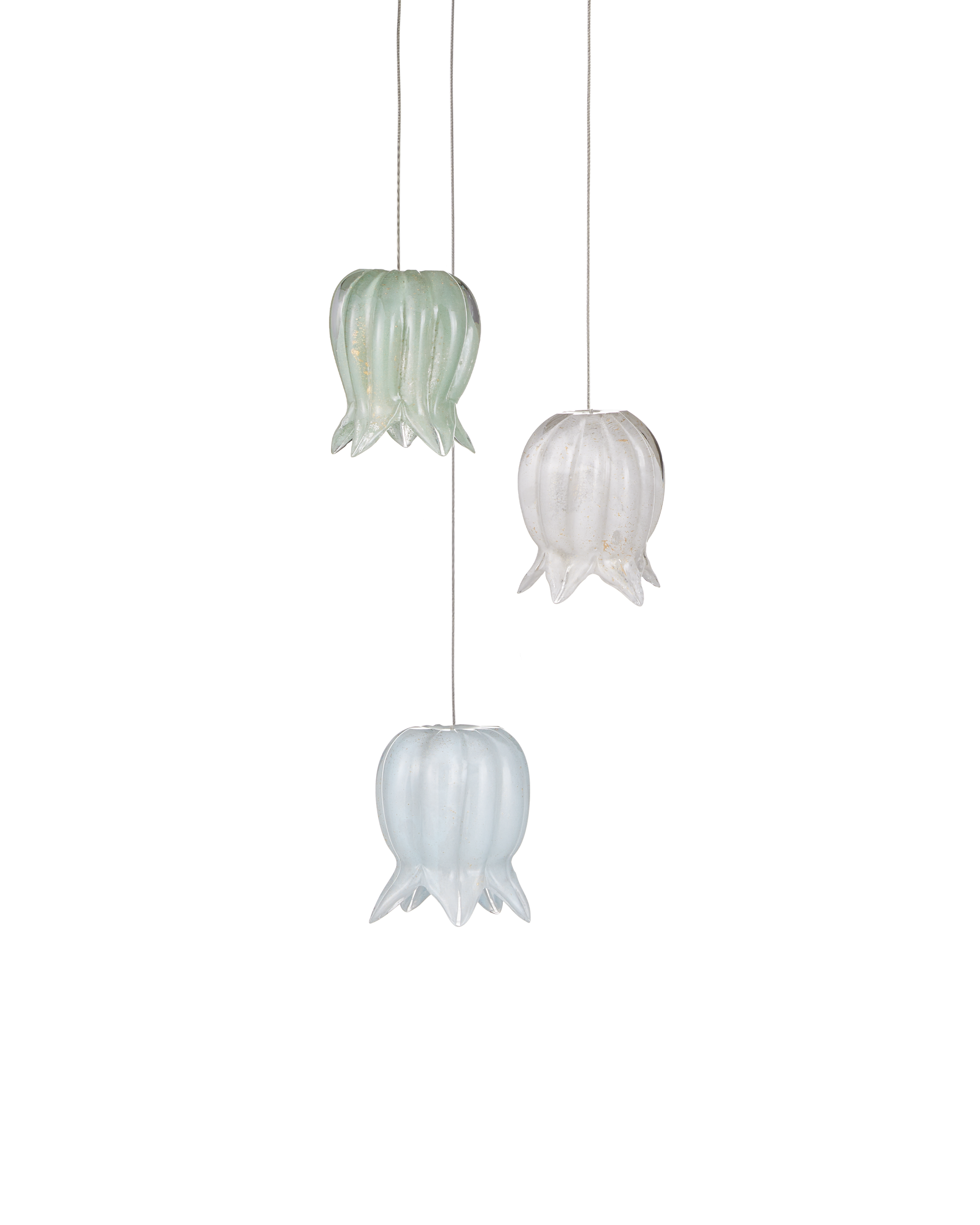 Currey And Company Polpo 3 Light Round Multi Drop Pendant