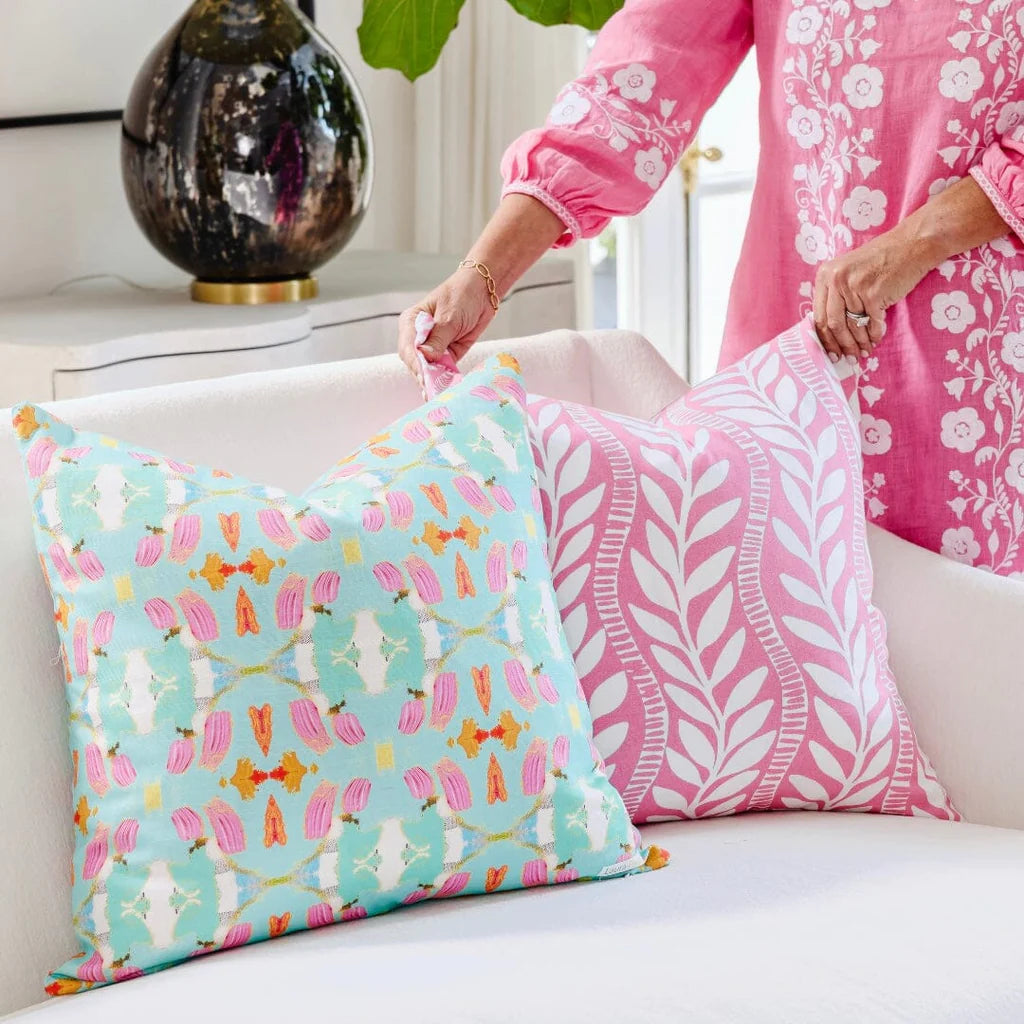 Laura Park Birds of Paradise Linen Cotton Pillow