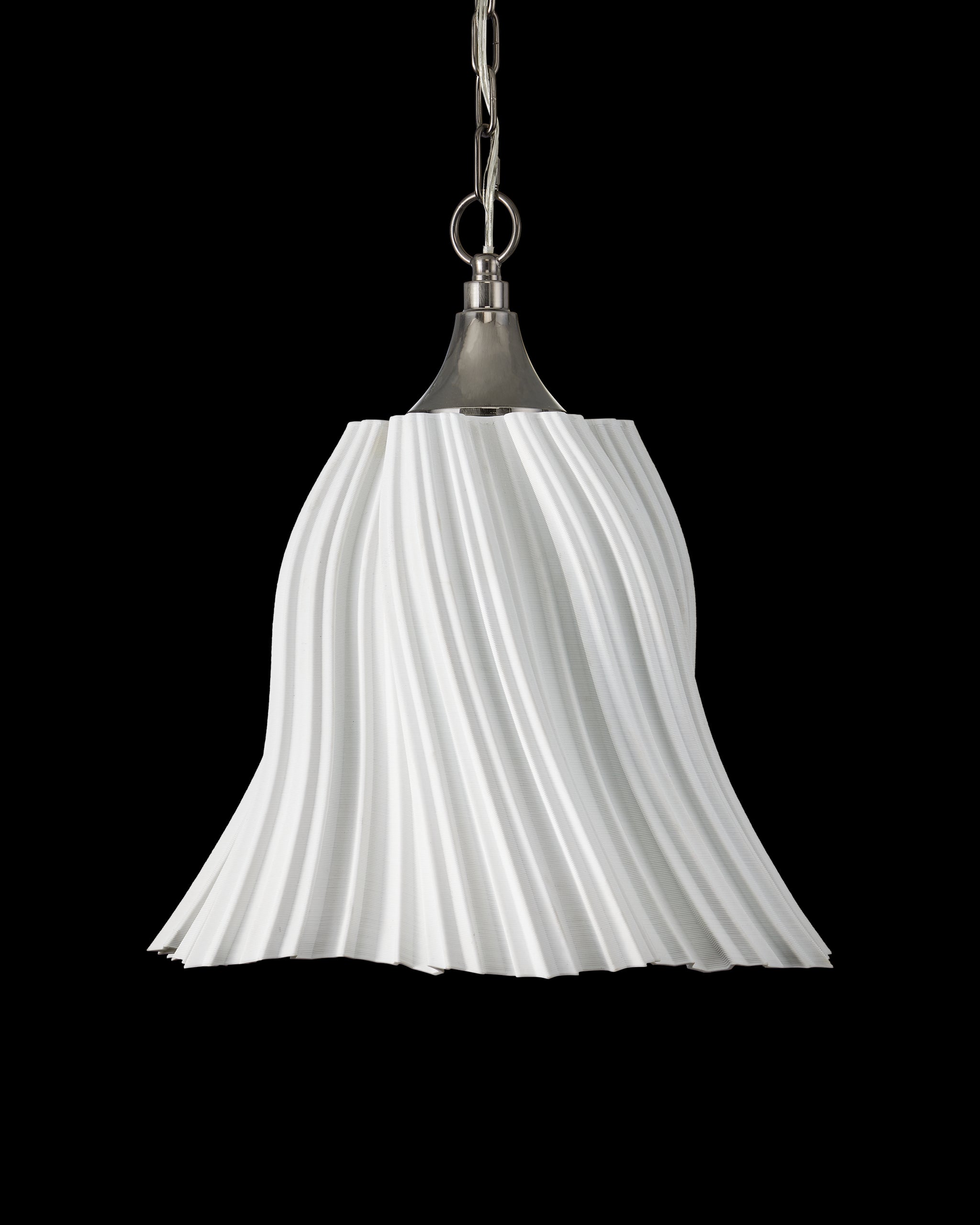 Currey & Company Twirl White Pendant