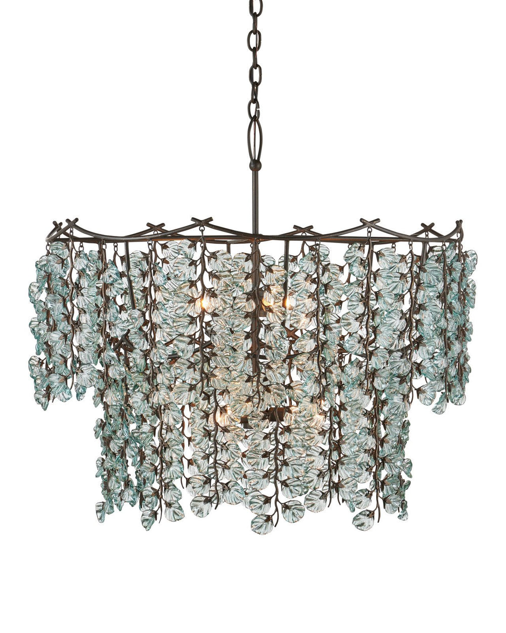 Currey & Company Herbary 33" Bronze 6 Light Chandelier