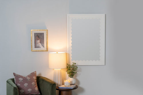 Gigi White Wall Mirror by Caitlin Wilson for Cooper Classics