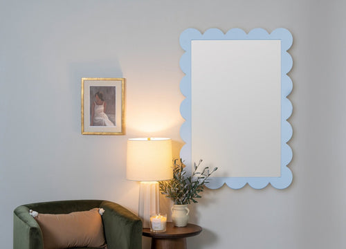 Cherie Wall Mirror in French Blue by Caitlin Wilson for Cooper Classics