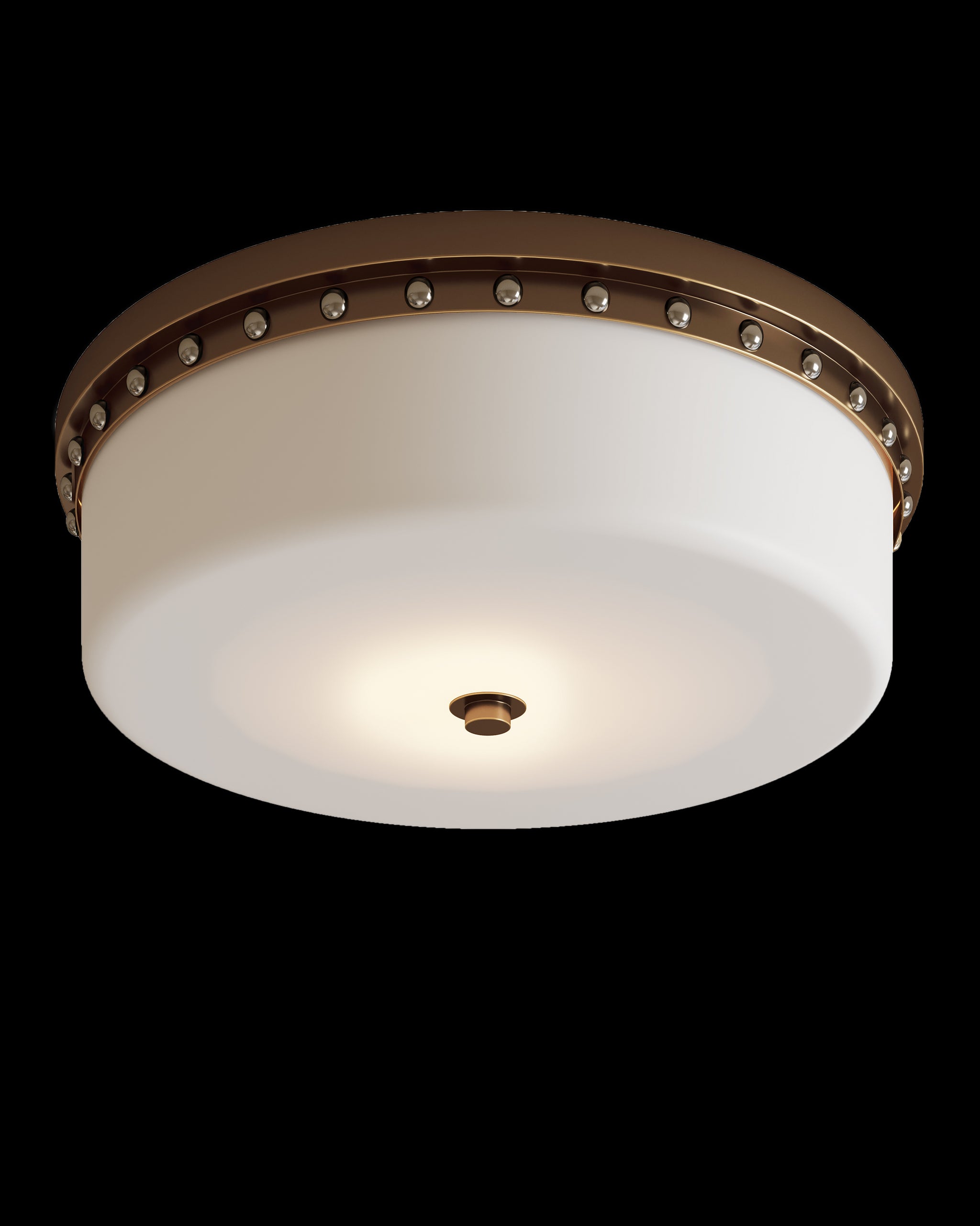 Currey & Company Barnabe Brass Flush Mount