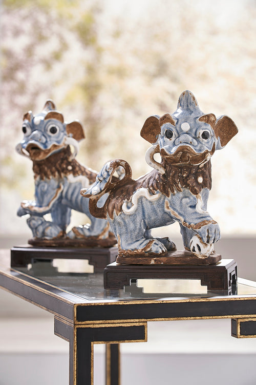 Chelsea House Chinese Dogs Blue (Pr)