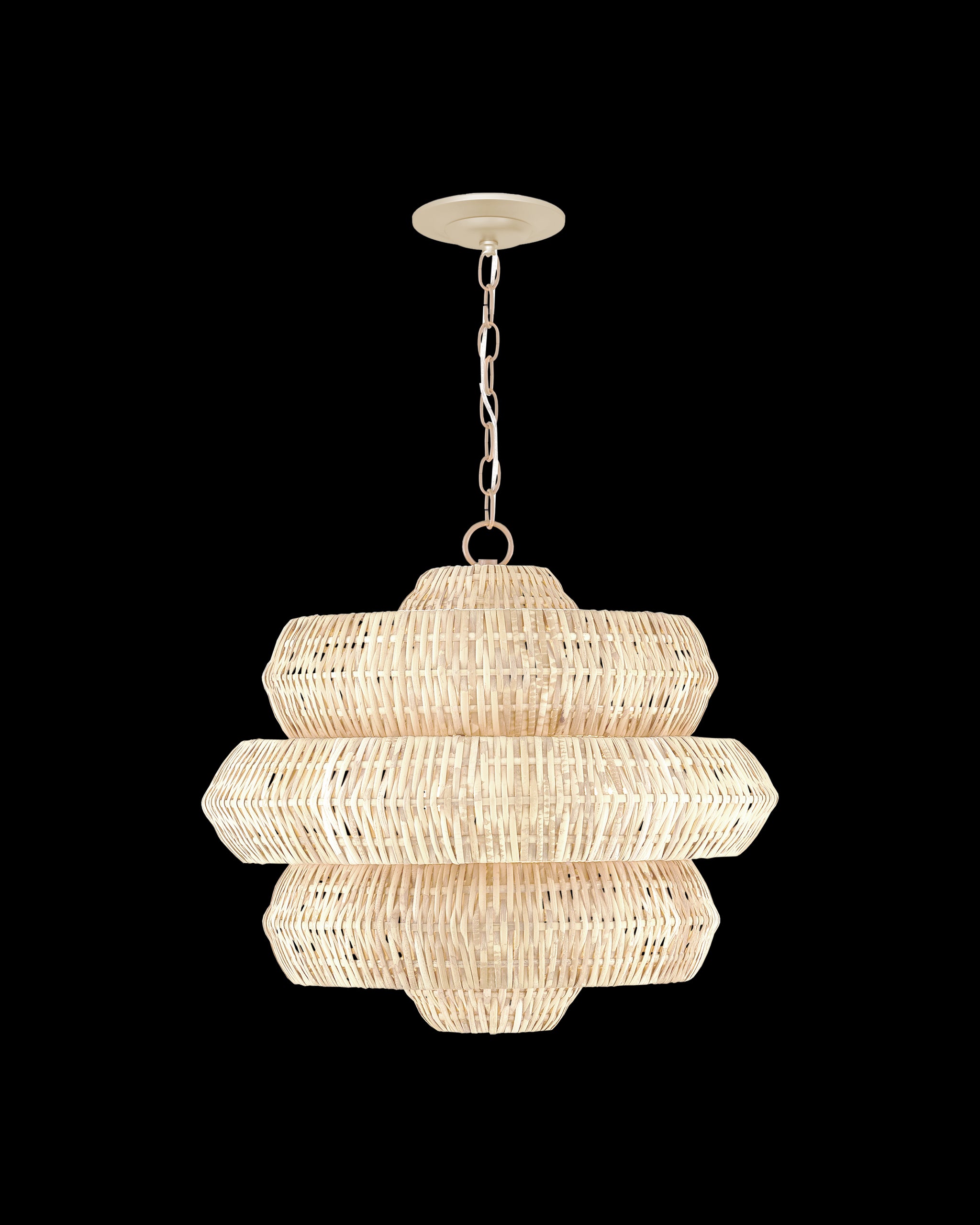 Currey & Company Antibes Small White Chandelier