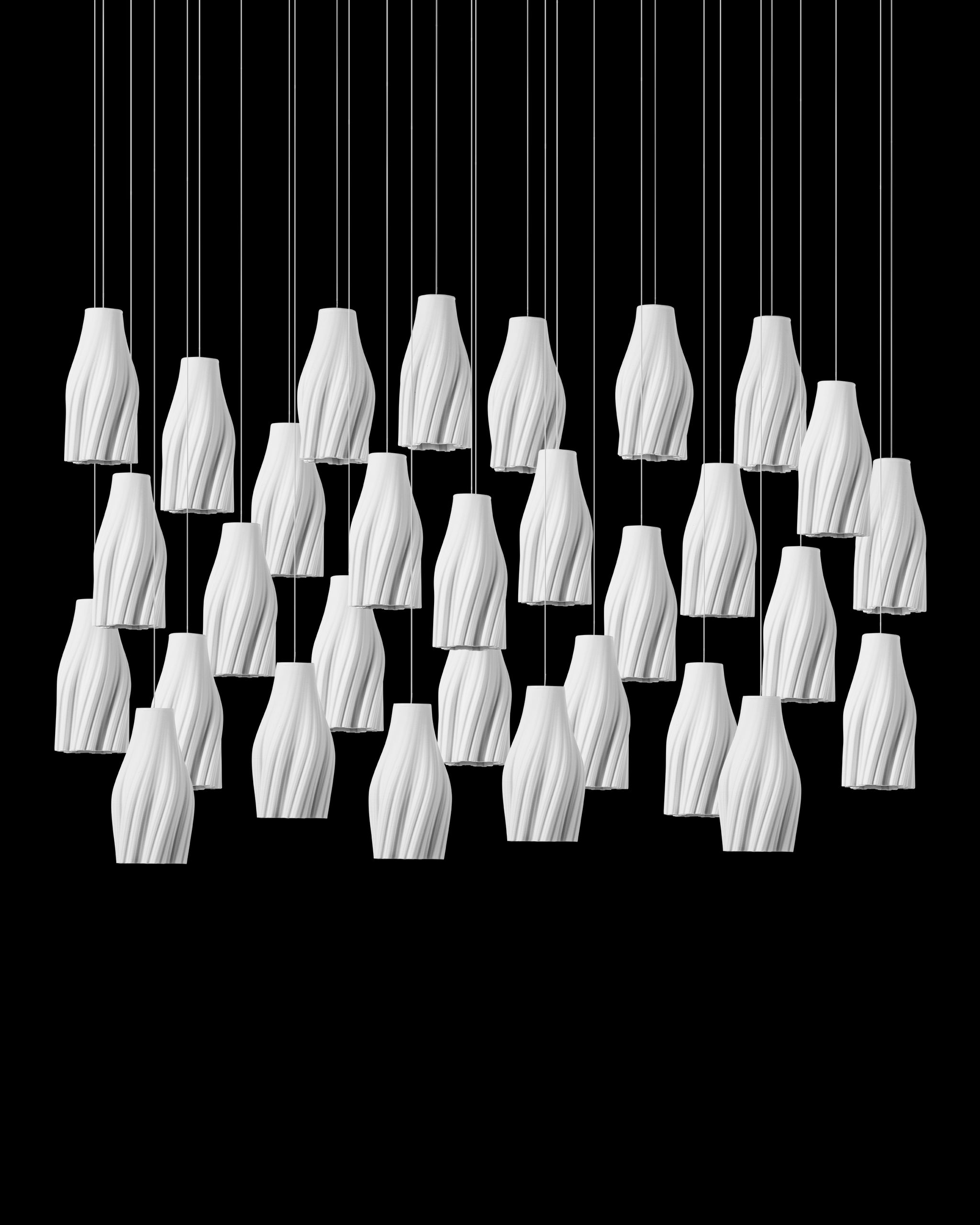 Currey & Company Posh 30 Light Linear Multi Drop Pendant