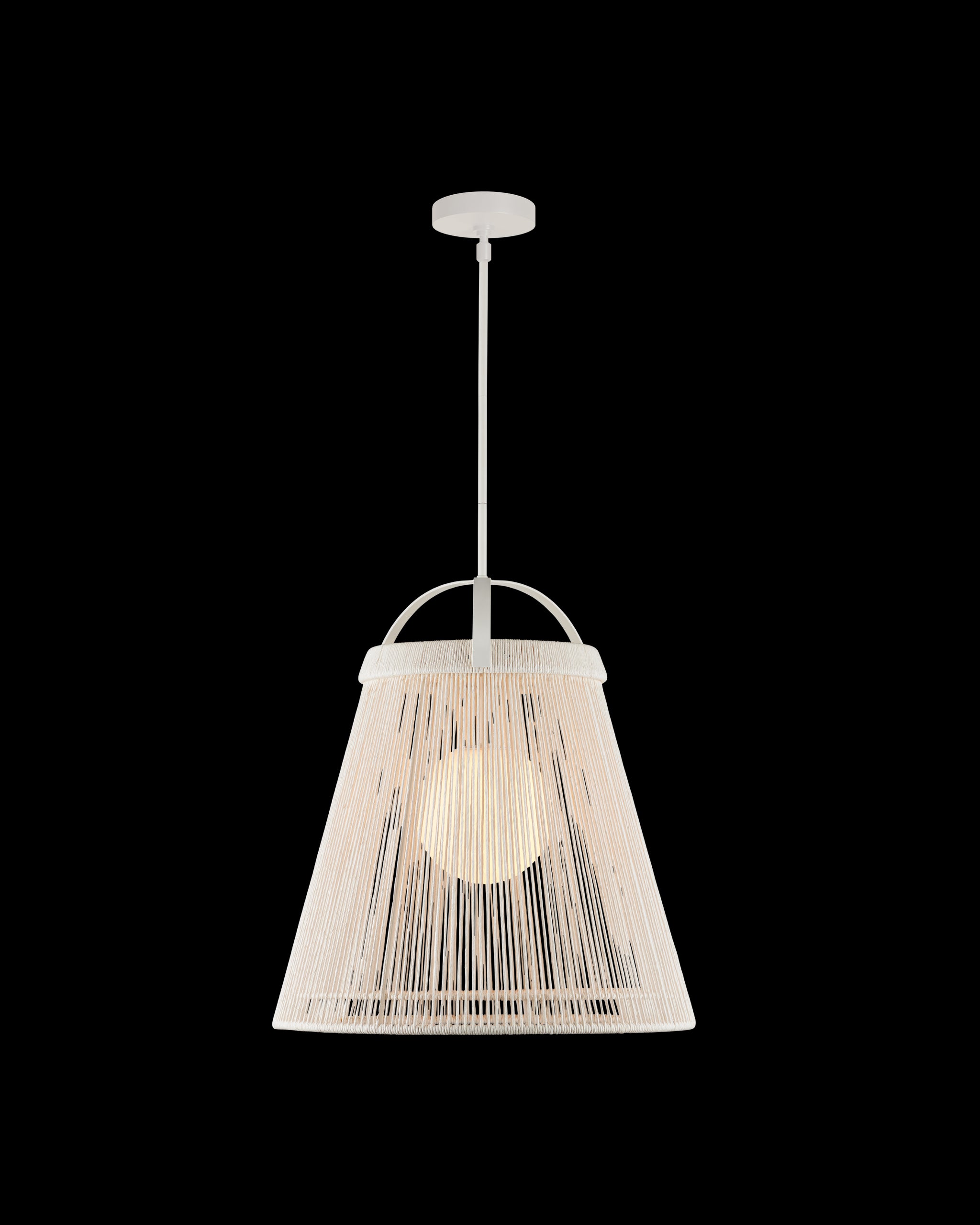 Currey & Company Parnell Medium White Pendant
