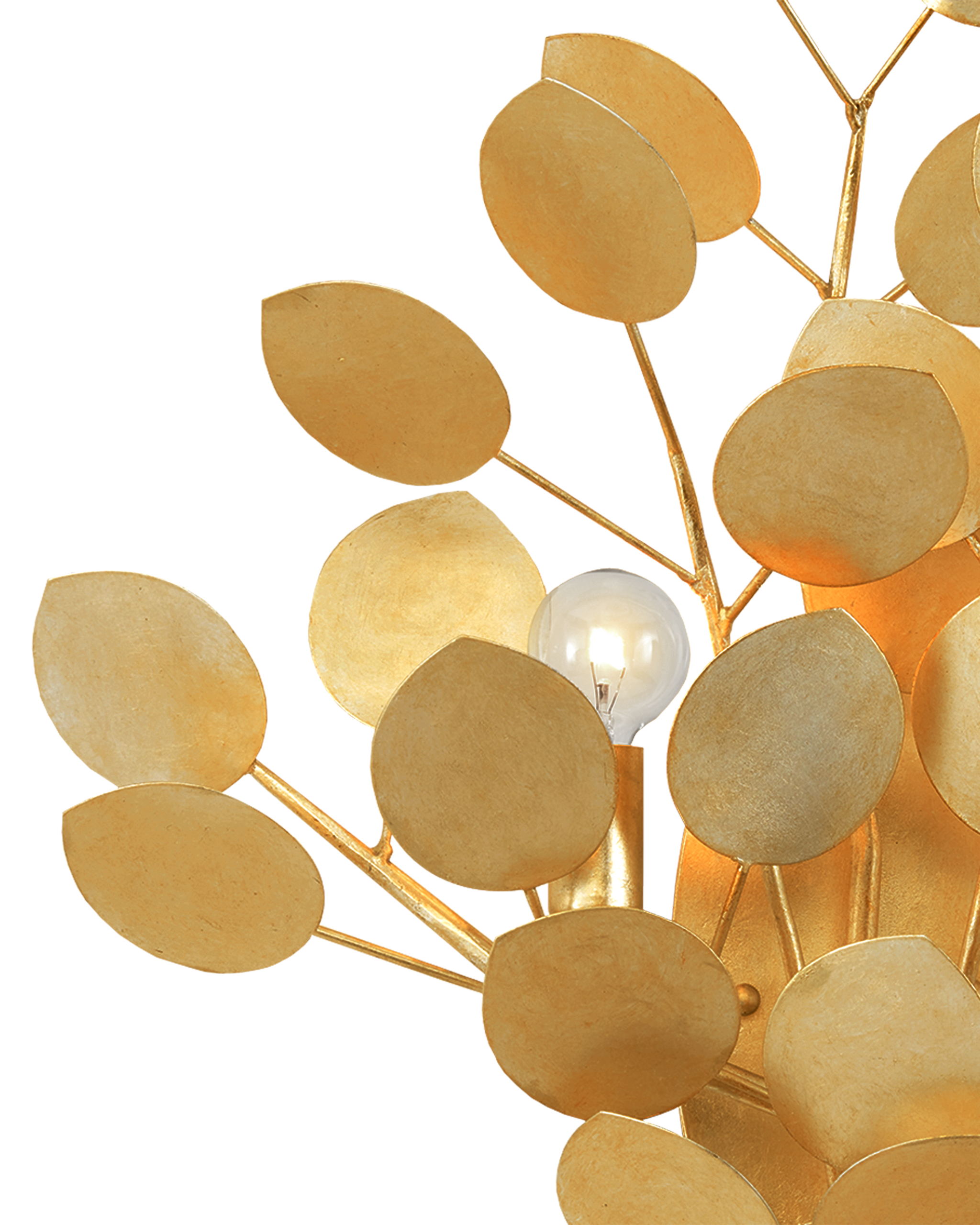 Currey & Company Lunaria Gold Wall Sconce
