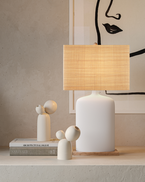 Currey & Company Musing White Table Lamp