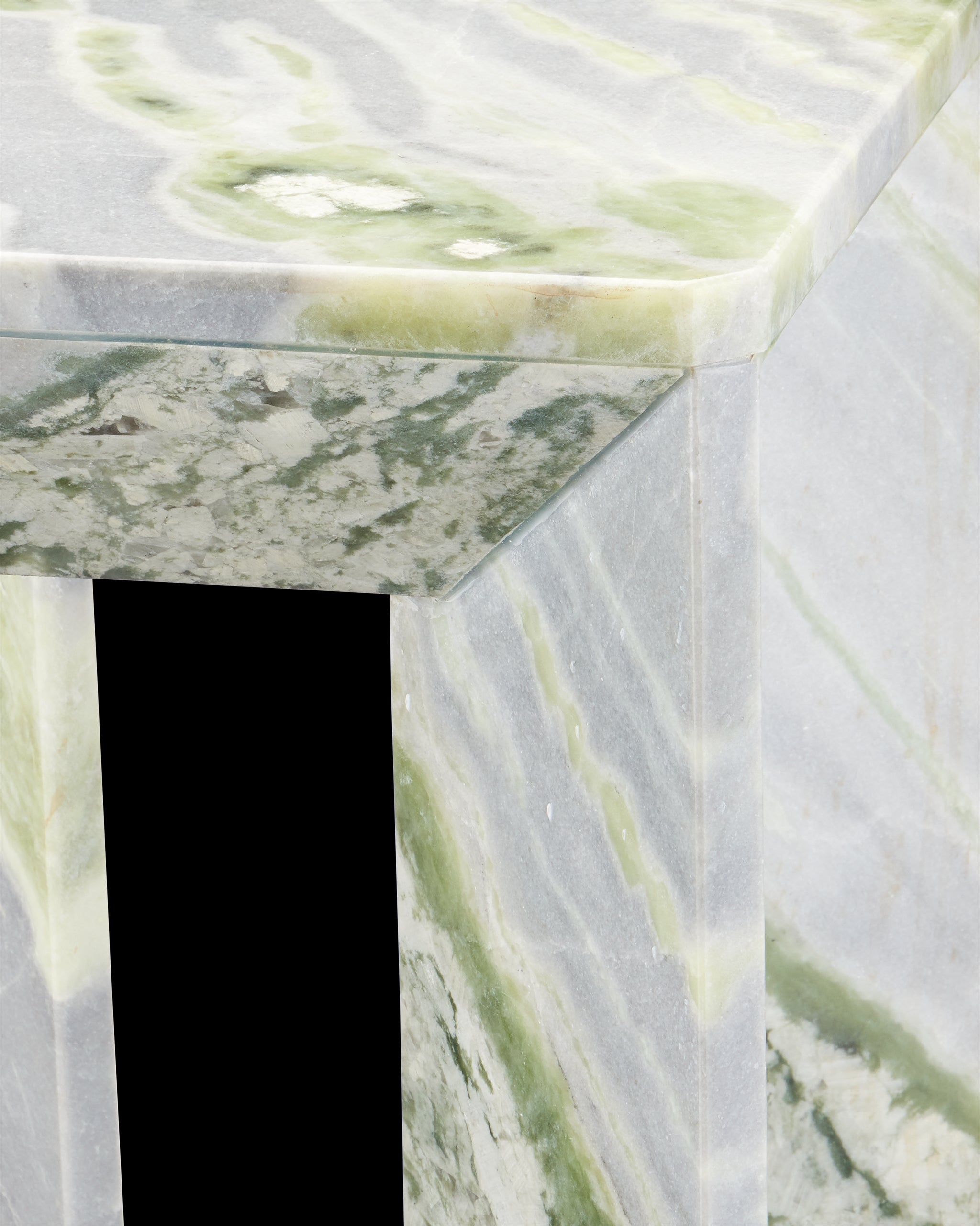 Currey & Company Minerale Green Onyx Accent Table