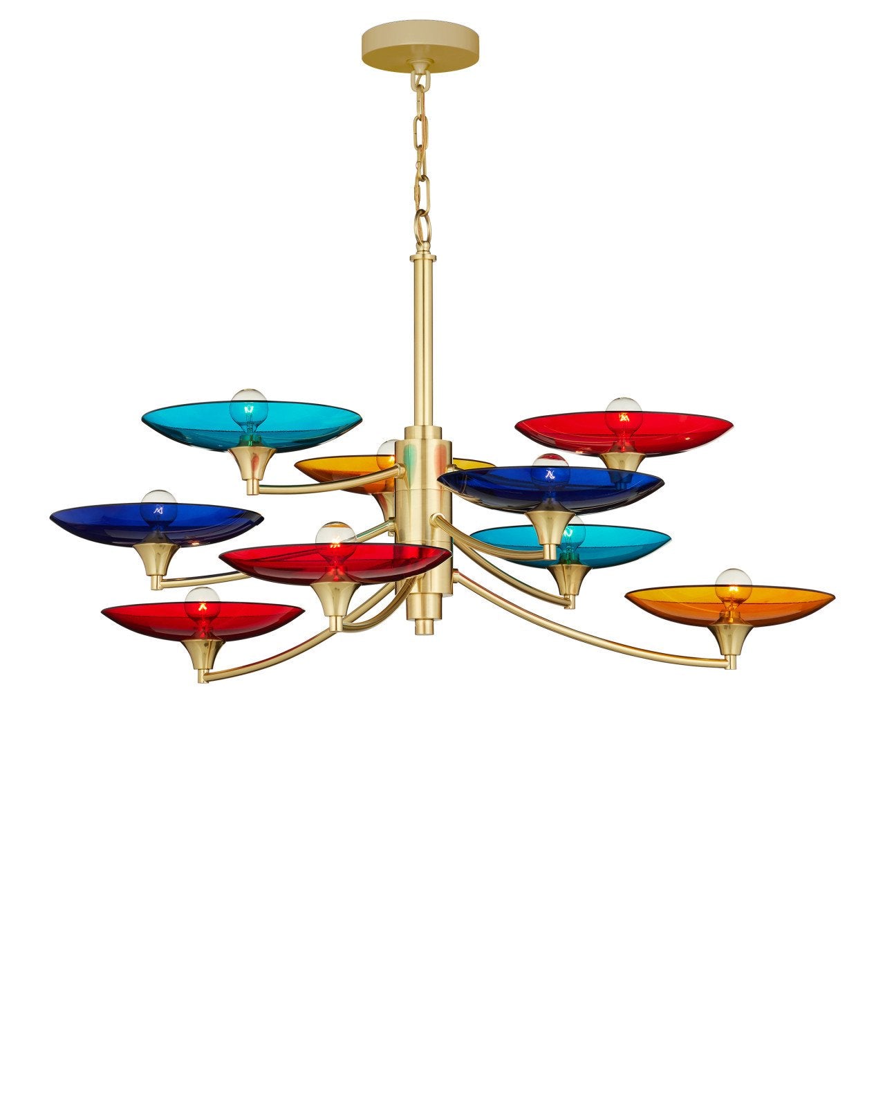 Currey & Company Veneto Medium 41" Polished Brass 9 Light Chandelier