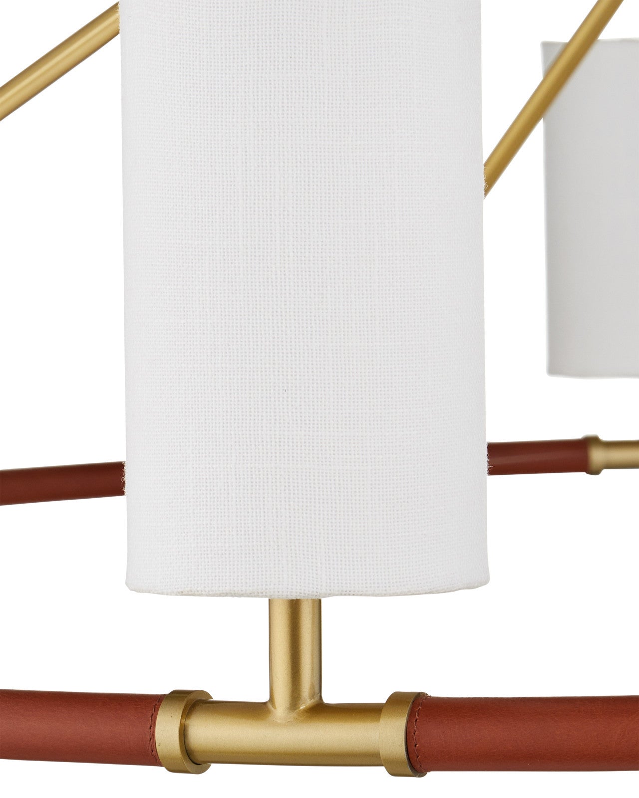 Currey & Company Ellerston Large 63" Brushed Brass 10 Light Chandelier