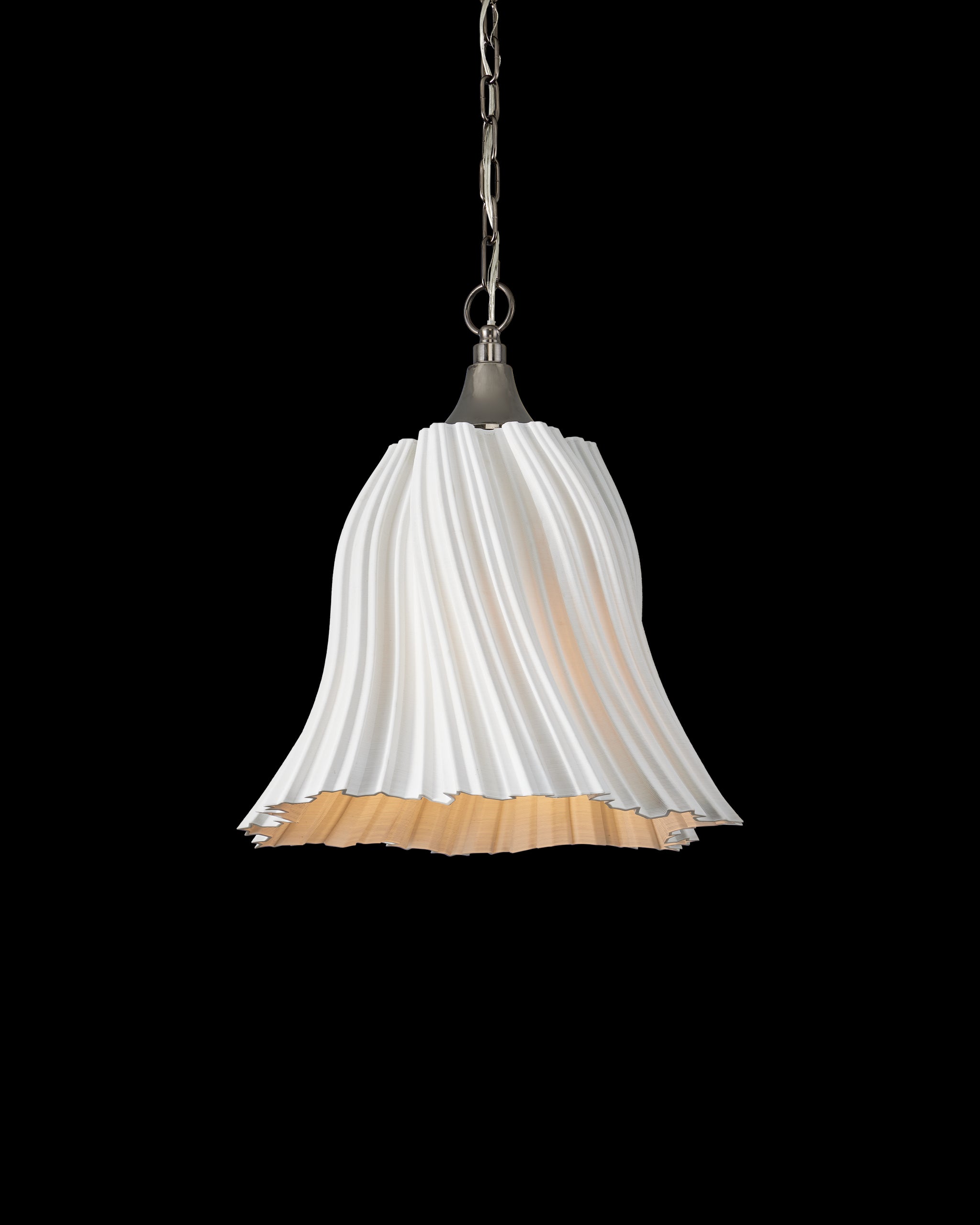 Currey & Company Twirl White Pendant