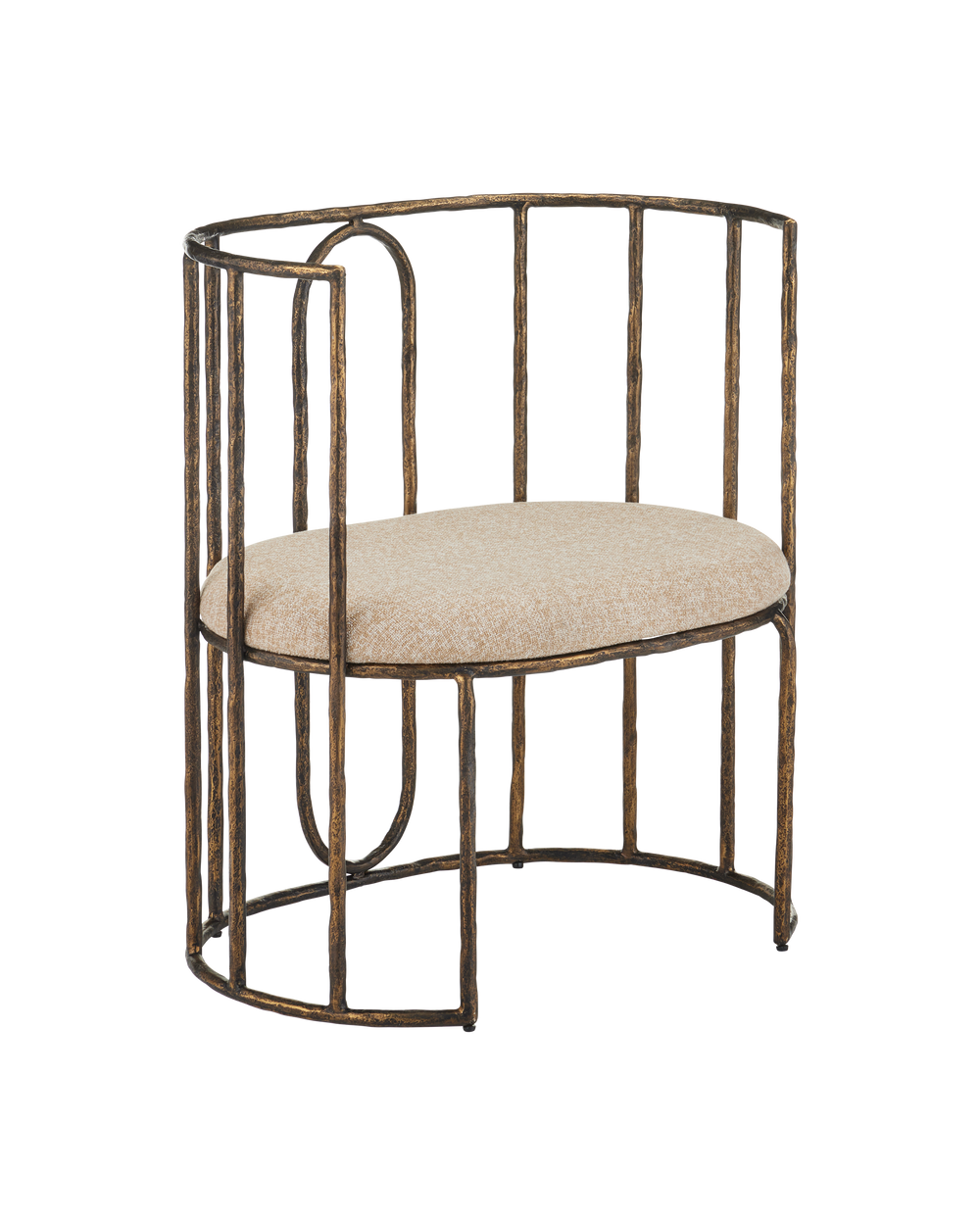 Currey & Company Euclid Chair, Boucle Seashell