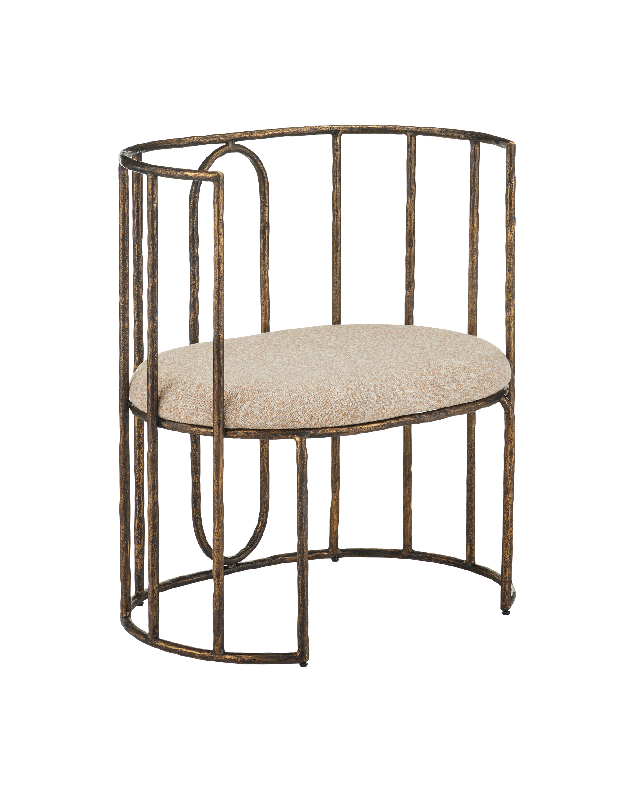Currey & Company Euclid Chair, Boucle Seashell